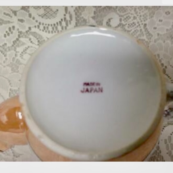 Vintage, 1930s, Japan, Lusterware, Variant Gaudy Blue Willow 5pc Tea Set - Picture 5 of 8